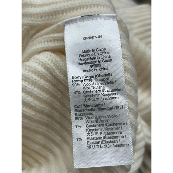 Madewell SoftWool Square-Neck Pullover Ribbed Sweater Heather Cloud Size S NWT - Picture 10 of 11